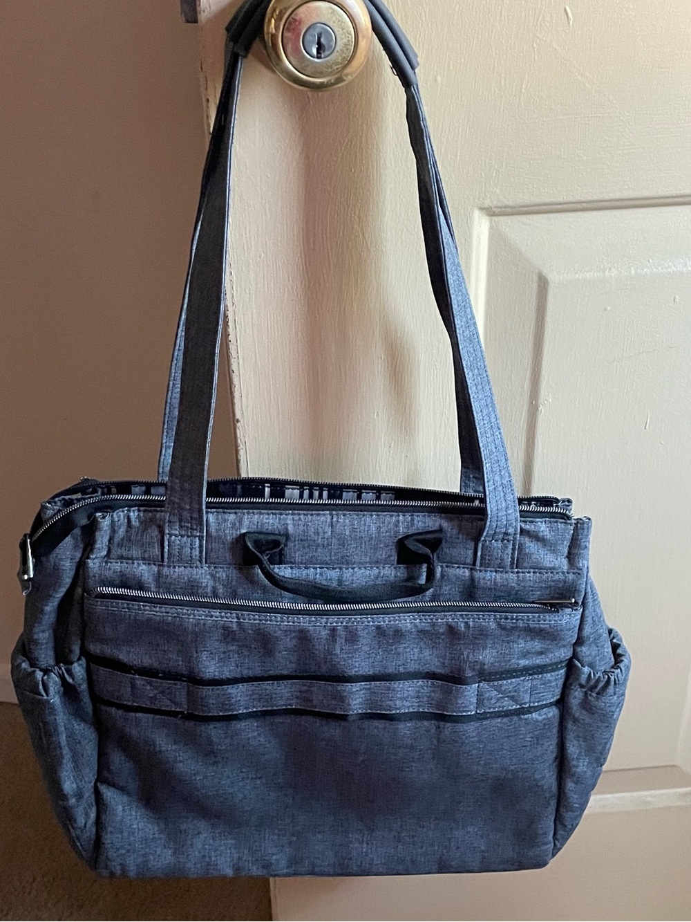 Lug Soprano Everyday Quilted Tote Bag in Heather Gray - EUC - Picture 2 of 5